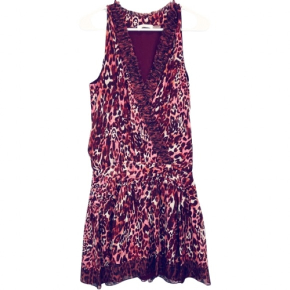 Ramy Brook New York size 2 silk animal print mini dress